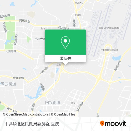 中共渝北区民政局委员会地图