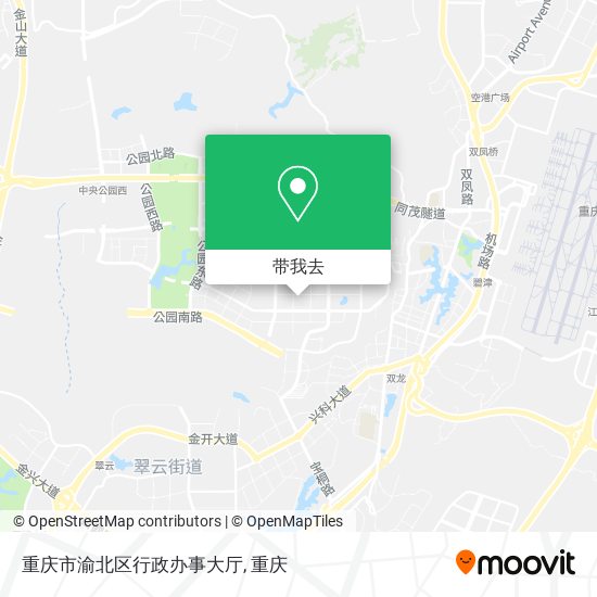 重庆市渝北区行政办事大厅地图