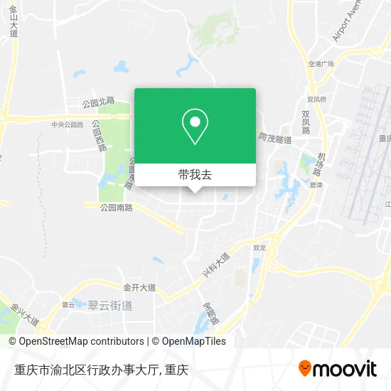 重庆市渝北区行政办事大厅地图