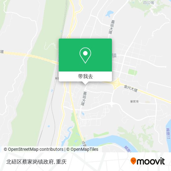 北碚区蔡家岗镇政府地图