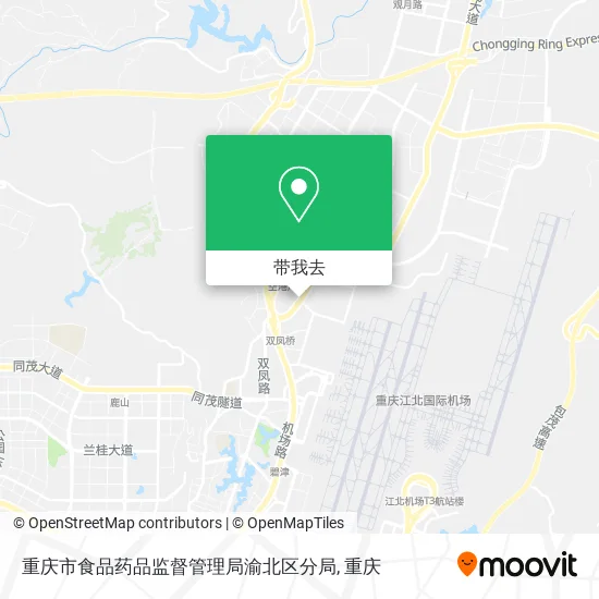 重庆市食品药品监督管理局渝北区分局地图