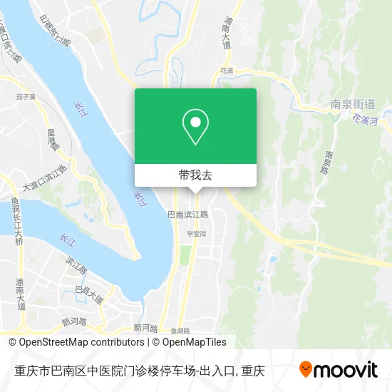 重庆市巴南区中医院门诊楼停车场-出入口地图
