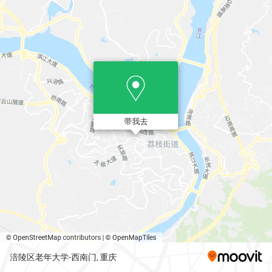 涪陵区老年大学-西南门地图