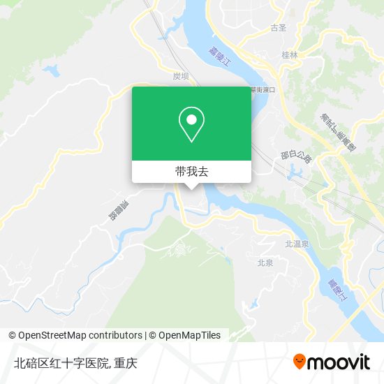 北碚区红十字医院地图