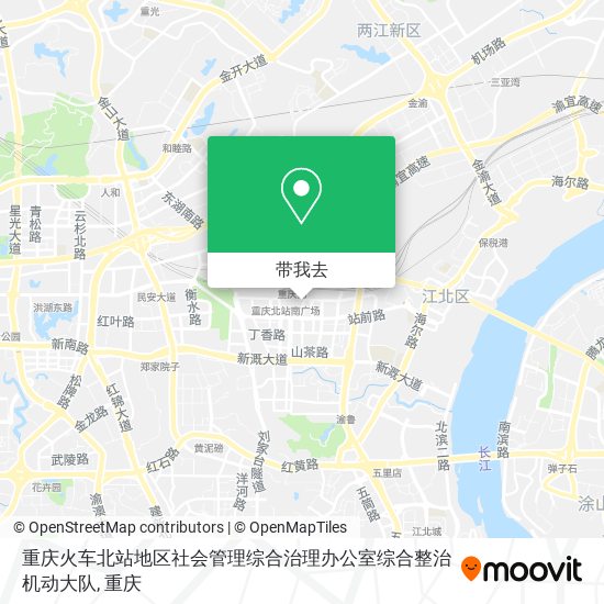 重庆火车北站地区社会管理综合治理办公室综合整治机动大队地图