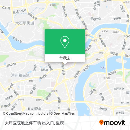 大坪医院地上停车场-出入口地图