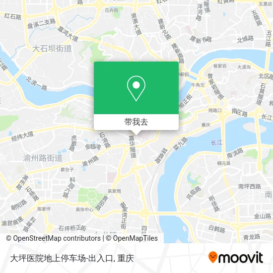 大坪医院地上停车场-出入口地图