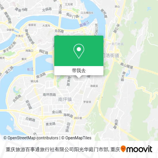 重庆旅游百事通旅行社有限公司阳光华庭门市部地图