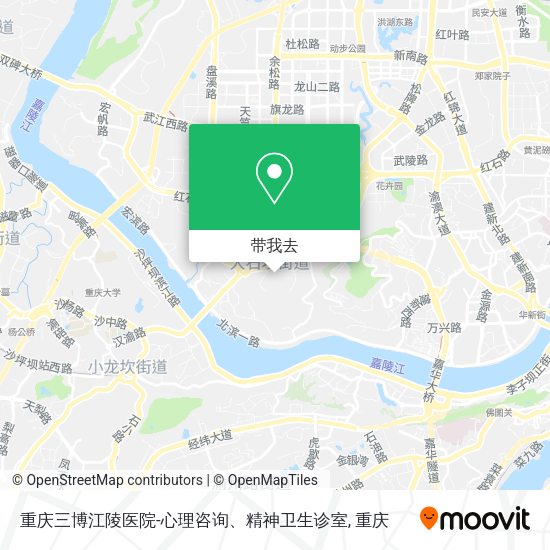 重庆三博江陵医院-心理咨询、精神卫生诊室地图