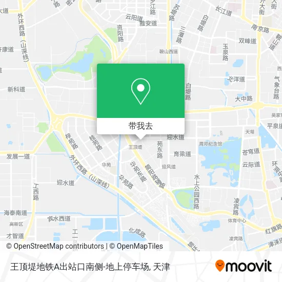 王顶堤地铁A出站口南侧-地上停车场地图