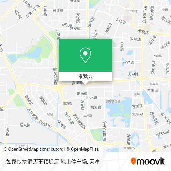如家快捷酒店王顶堤店-地上停车场地图
