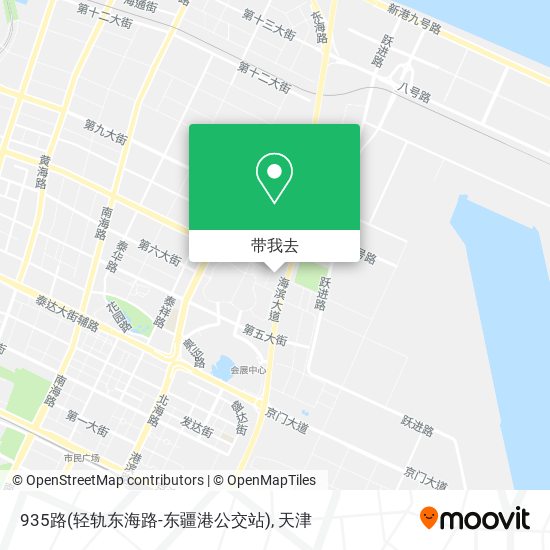 935路(轻轨东海路-东疆港公交站)地图