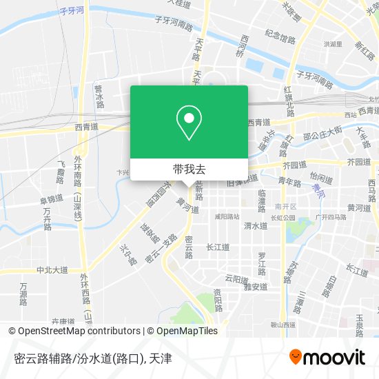 密云路辅路/汾水道(路口)地图