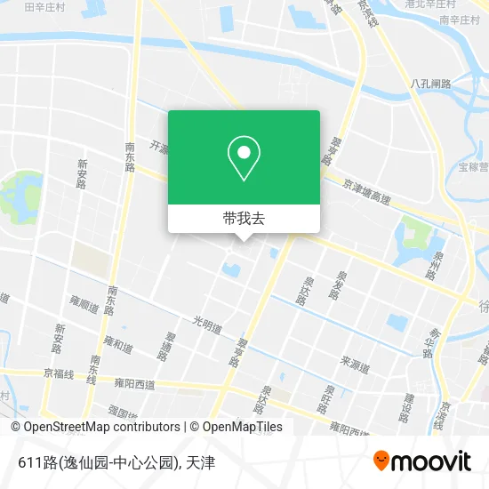 611路(逸仙园-中心公园)地图