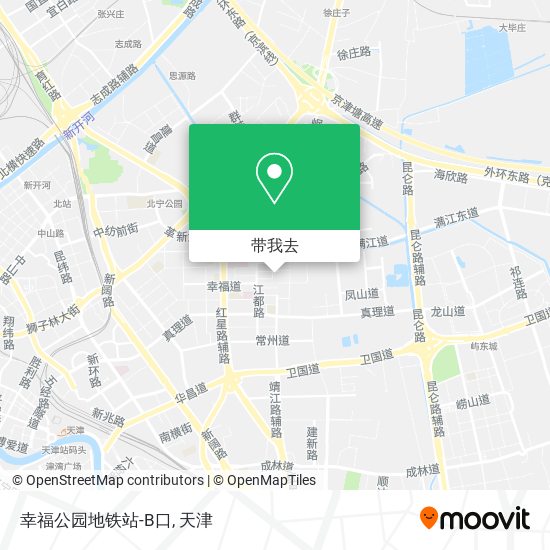 幸福公园地铁站-B口地图