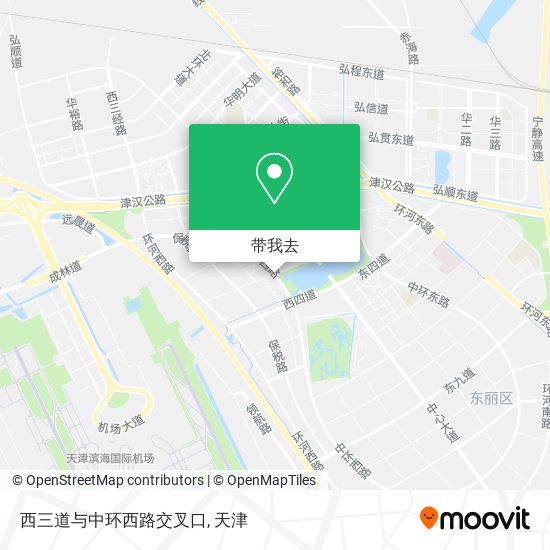 西三道与中环西路交叉口地图