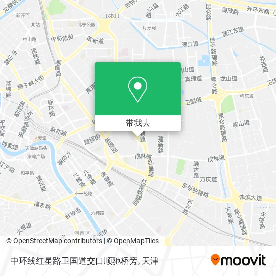 中环线红星路卫国道交口顺驰桥旁地图