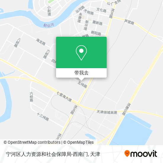 宁河区人力资源和社会保障局-西南门地图