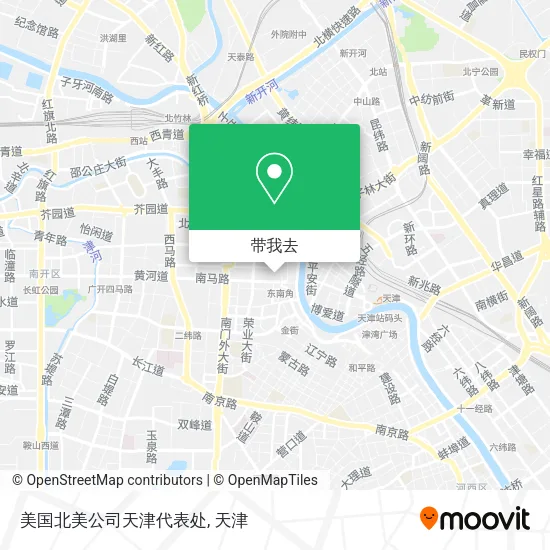 美国北美公司天津代表处地图