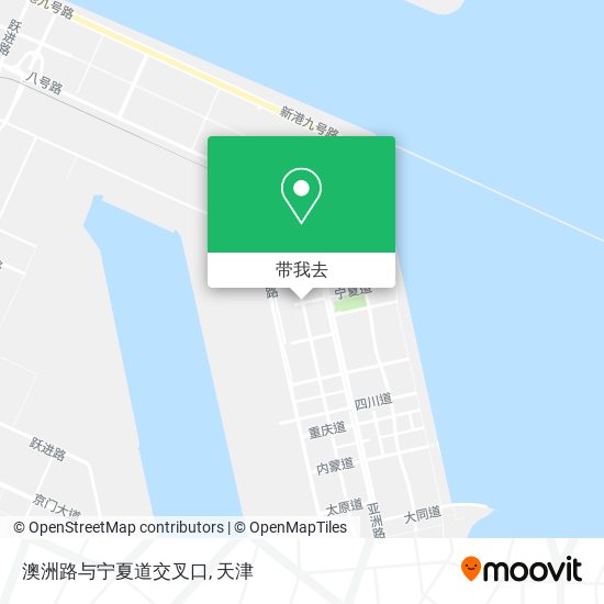 澳洲路与宁夏道交叉口地图