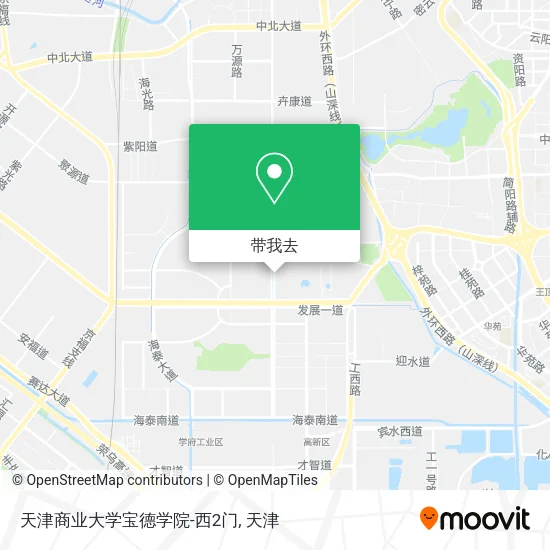 天津商业大学宝德学院-西2门地图