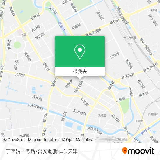 丁字沽一号路/台安道(路口)地图