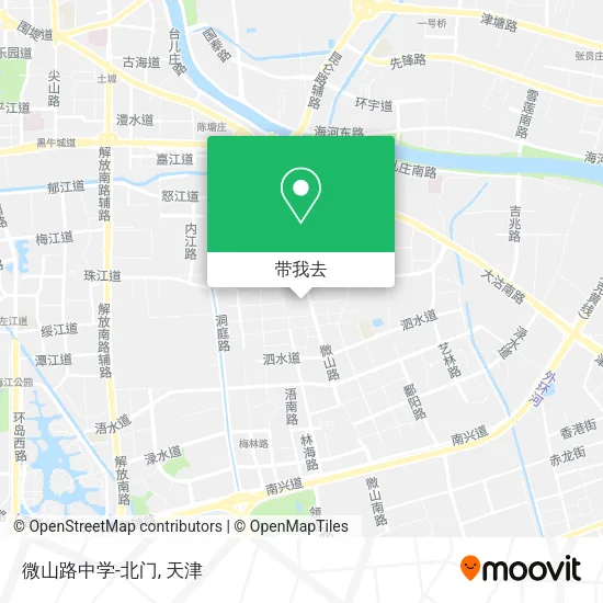 微山路中学-北门地图