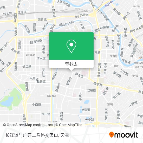 长江道与广开二马路交叉口地图