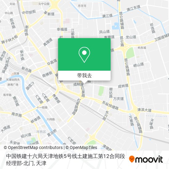 中国铁建十六局天津地铁5号线土建施工第12合同段经理部-北门地图