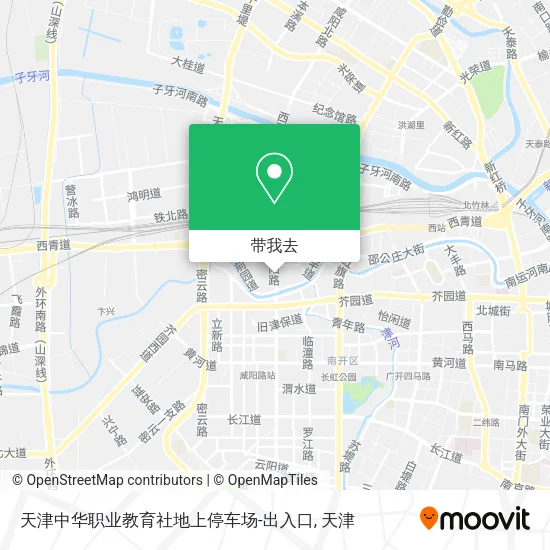 天津中华职业教育社地上停车场-出入口地图