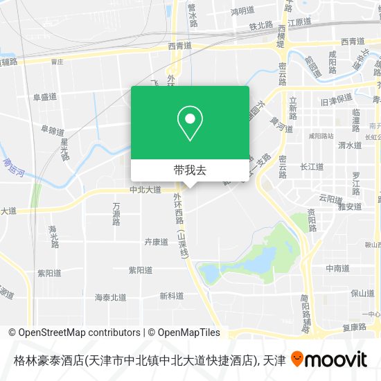 格林豪泰酒店(天津市中北镇中北大道快捷酒店)地图