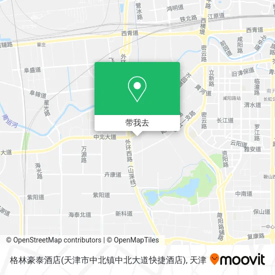 格林豪泰酒店(天津市中北镇中北大道快捷酒店)地图