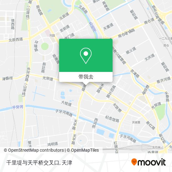 千里堤与天平桥交叉口地图