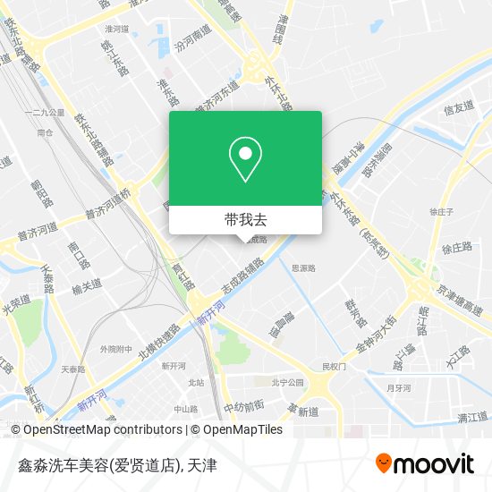 鑫淼洗车美容(爱贤道店)地图