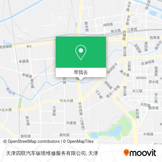 天津四联汽车钣喷维修服务有限公司地图