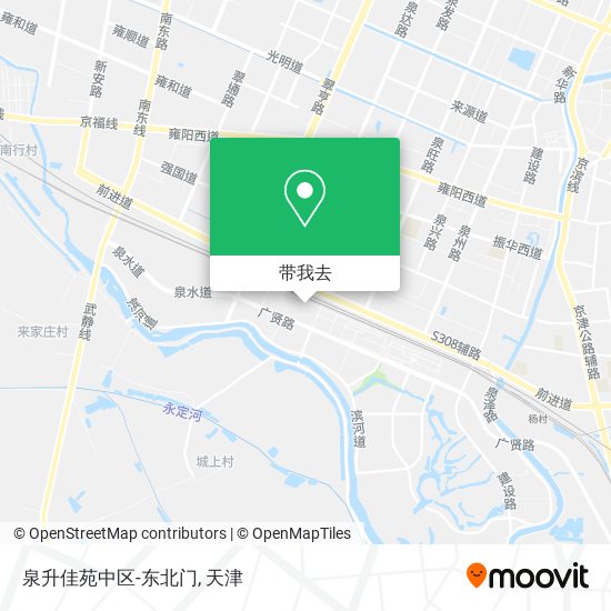 泉升佳苑中区-东北门地图
