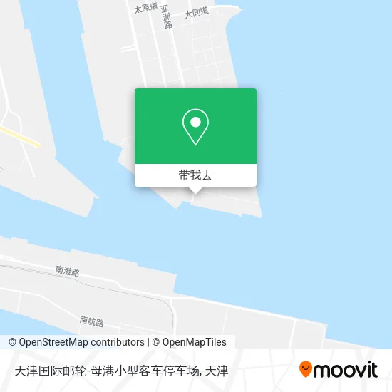 天津国际邮轮-母港小型客车停车场地图