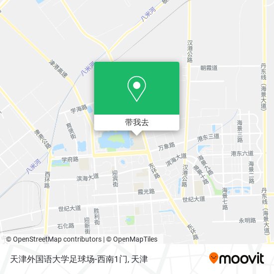 天津外国语大学足球场-西南1门地图