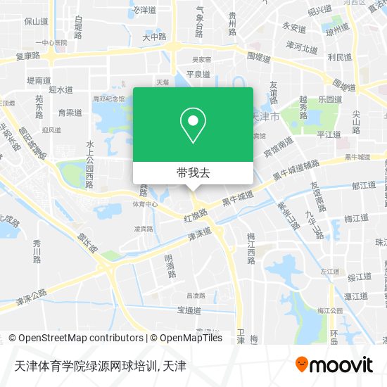 天津体育学院绿源网球培训地图
