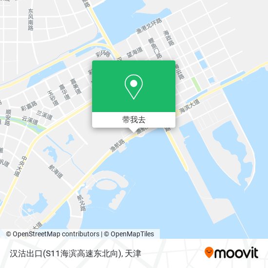 汉沽出口(S11海滨高速东北向)地图