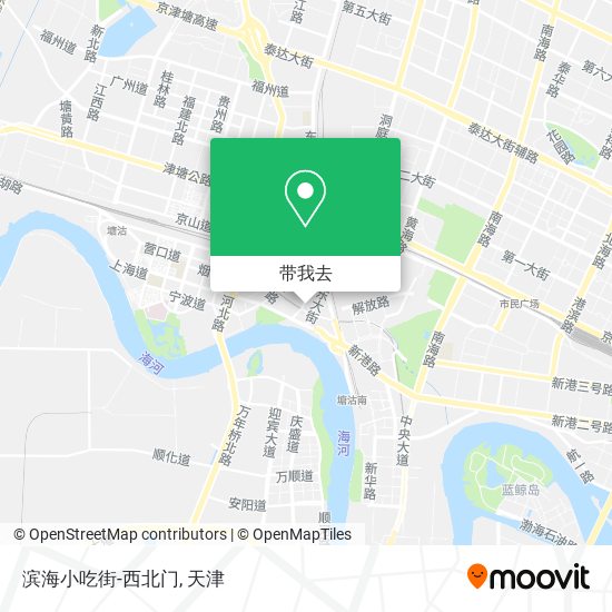 滨海小吃街-西北门地图