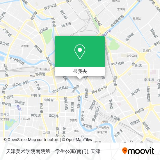 天津美术学院南院第一学生公寓(南门)地图