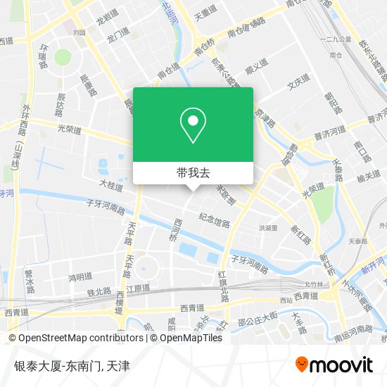 银泰大厦-东南门地图