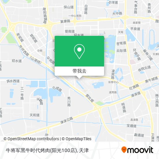 牛将军黑牛时代烤肉(阳光100店)地图