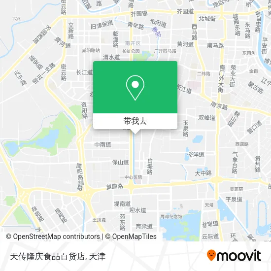 天传隆庆食品百货店地图