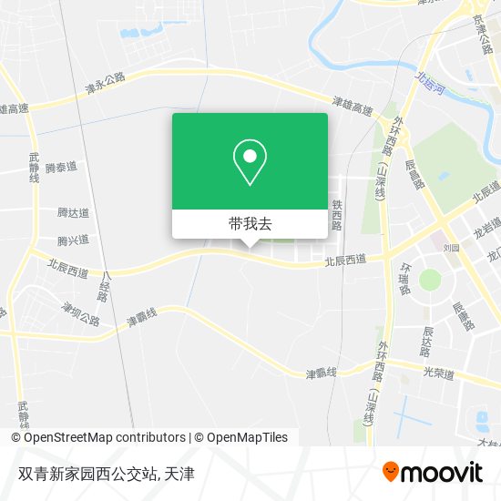 双青新家园西公交站地图