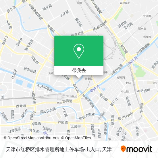天津市红桥区排水管理所地上停车场-出入口地图