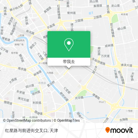 红星路与前进街交叉口地图