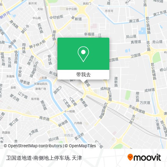 卫国道地道-南侧地上停车场地图