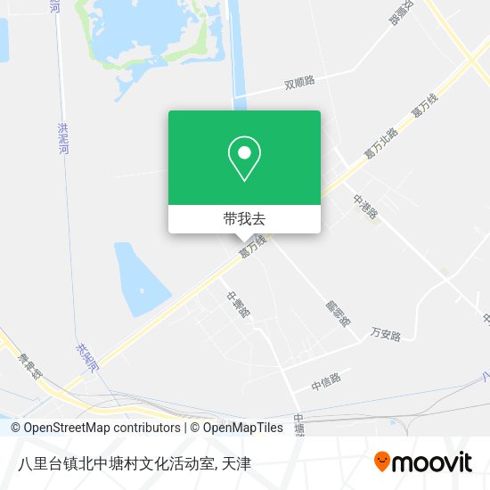 八里台镇北中塘村文化活动室地图